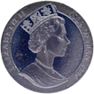 Silver 1 Crown Coin of 150th Anniversary of the Penny Black Stamp Commemorative Issue.