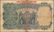 Ten Rupees Banknote of King George V Signed by J W Kelly of 1937 of Burma Issue.