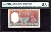 Graded PMG 53 About Uncirculated Five Rupees Banknote of King George VI Signed by J B Taylor of 1938 of Burma Issue.