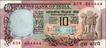 Ten Rupees Fancy No. 444444 Banknote in Peacock series Signed by R N Malhotra.