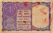 One Rupee Banknotes Bundle Signed by K G Ambegaonkar of Republic India of 1951.