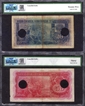 Cancelled Vinte (Twenty) Rupias & Cinquent (Fifty) Rupia Banknotes  of Banco Nacional Ultramarino of Portuguese India (Goa) of 1945.