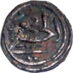 Silver Twenty Fourth Gani or One third  Tanka  Coin of Jalal ud din Ahsan Shah of Madura Sultanate with AH 738.