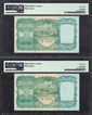 Very Rare PMG Graded 63 Ten Rupees Consecutive Banknotes of King George VI Signed by J B Taylor of 1938 of Burma Issue.