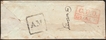 A Rare Cover dispatched in 1841 from Belgaum to Madras with RED G.P.O. and Black AM seal