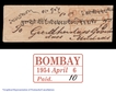 3 Line Cancellation in RED ink, AM cancellation cover dispatched from Bombay to Madras in 1854