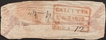 Pre Stamp Cover of 1848 of 12 Annas from Calcutta to Madras with Red Postmark of Weight Tola type