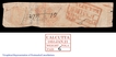 Pre Stamp Cover of 1851 of 6 Annas from Calcutta to Madras with Red Postmark of Weight Tola type.