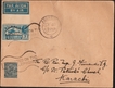 First Flight Air Mail Cover from Calcutta to Karachi  with Slogan UR WANTED ON THE TELEPHONE