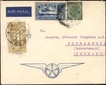 Air Mail Cover King George V India Stamps in BURMA, cover Dispatched from Rangoon to Schramberg.