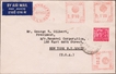 Very Rare Air Mail Meter Franking cover with cancellations of REFUSE RELIEF dispatched to USA