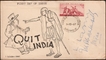 Gandhi Private FDC of 1967 Sketch of Gandhi and a British Man with QUIT INDIA.