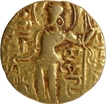 Rare Samudragupta Gold Dinar Coin of Scepter type.