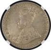 Very Rare NGC MS 63 Silver One Rupee Coin of King George V of Calcutta Mint of 1911.