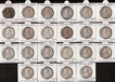 Silver One Rupee Twenty-Two Coins Collection of King George V of Calcutta and Bombay Mint of Different Years.