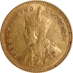 Extremely Rare Gold Fifteen Rupees Coin of King George V of Bombay Mint of 1918.