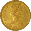 Very Rare 1862 Gold One Mohur Coin of Victoria Queen of Calcutta Mint.