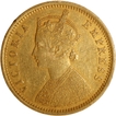 Extremely Rare Gold One Mohur Coin of 1879 of Victoria Empress of Calcutta Mint.