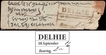 Very Rare Pre-Stamp Cover of Delhi with Red Rectangular Seal bearing 2 Annas.