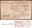 Unrecorded India-Paid Pre Stamp Ship & Soldier   s Letter sent from Chunnar to Cork in 1853 of 8 Annas.