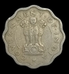 Cupro Nickle 1 Anna year of 1950 Bull series mint of Bombay.