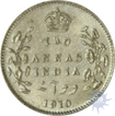 Silver two annas of King Edward VII of calcutta mint