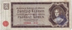 50 Koru Paper money of Bohemia & Moravia.