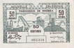 Paper money of New Caledonia of 50 Centimes of 1943 issued.