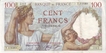 Paper Money of France, 100 Cent  Francs of 1939,40,41 issued.