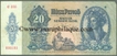 Paper Money of Hungary of 20 Pengo of 1941 issued. 