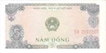 Paper Money of Vietnam of 5 Dong of 1976 issued.