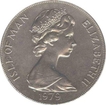 Cupro Nickle One crown coin of Elizabeth II Isle  of Man 1979.