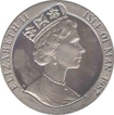 Cupro Nickle One crown coin of Elizabeth II of Isle of Man 1987.