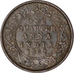 Copper Quarter Anna of Victoria Queen of Bombay  Mint of 1862.