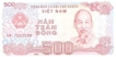 Paper money of Vietnam of 500 Dong of 1988 issued. 