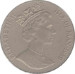 Cupro Nickle One Crown coin of  Elizabeth - II, Isle of Man 1989.