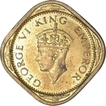Nickel Brass Half Anna of King George VI of Calcutta Mint of 1943.