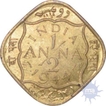 Nickel Brass Half Anna of King George VI of Calcutta Mint of 1944.