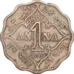 Cupro Nickel One Anna of King George V  of Bombay Mint of 1913.