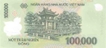 Paper money of Vietnam of 100,000 Dong.