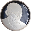 Silver Proof Coin of 500 Lira on Mahatma Gandhi issued by Malta in 2004