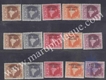 Military Stamps,  1957, Antarrashtriya Ayog Cambodge, Laos& Vietnam, Overprined In Devanagari on "MAP Series, Stare WMK", 2np, 6np, 13np, 50np, &75np X 3, Complete Set of 15 Stamps, (Phila# M 78 to M 92) MNH,White Gum.
