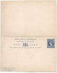 5 Cent. UPU, Victoria, Post Card, Reply card ( the Annexed Card is intended for Answer, Mint. 