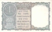 1 Rupees Bank Note of India of K.G.  Ambegaonkar of 1951 issued.
