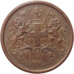 Copper one twelvth Anna of  East India Company of Calcutta mint of the year 1848.