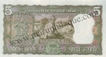 Five Rupees. 1962. Republic India, "No Inset". Governor L.K. Jha.