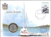 Antigua-Barbuda. 1986. Special Cover With Coin & Stamps with Special Cancellation. Cover, Coin & Stamp on Ship Theme. 