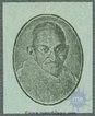 Newsprint Green Colour of Rectangle Shaped of Gandhi.