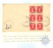 1944, KGVI, 1A, Block of 6, Tete Beche, Unit Censor cancellation Mark "V 84", Group of Two Prisoner of War Camp. Excellent Condition,