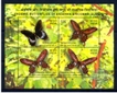 Miniature sheet of india of 2008, Endemic  Butterflies  Of Andaman & Nicobar Islands .